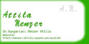 attila menzer business card